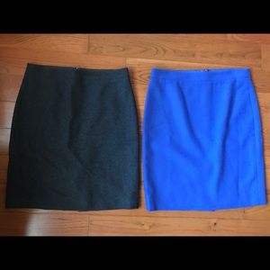 Lot 2 J. Crew Pencil Skirt, wool blend size 6